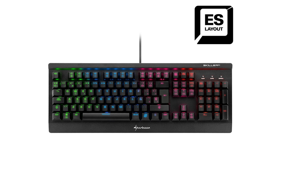 TECLADO GAMING SHARKOON SGK3 MECANICO RGB USB RED SWITCH 61,70 €