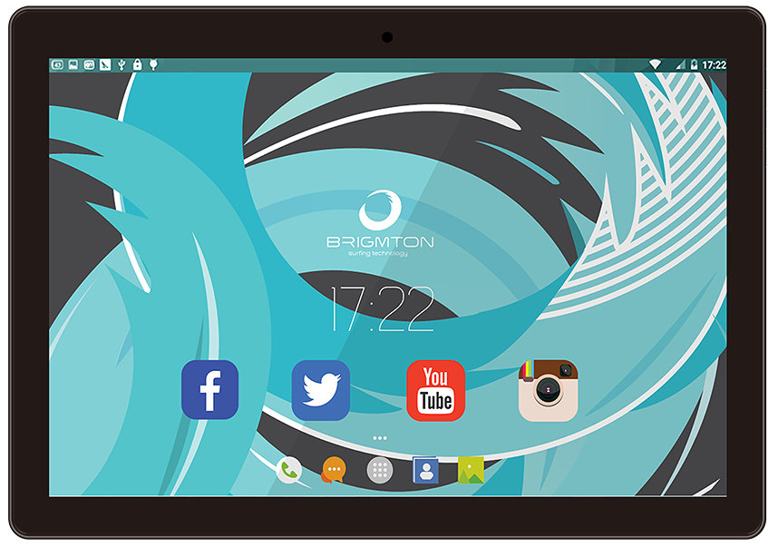 TABLET BRIGMTON BTPC-1024QC-N 10" IPS LED 2 16 A64 NEGRO ANDROID 6.0